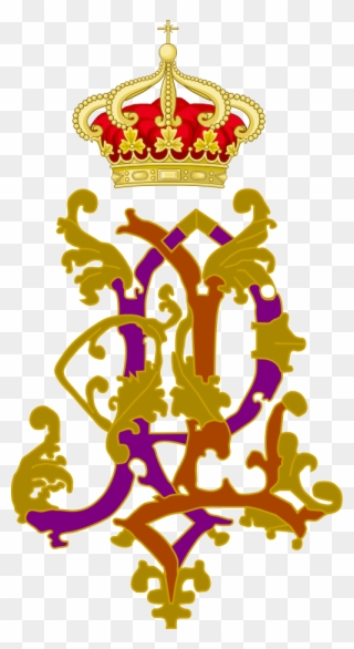 Dual Cypher Of King Luis I And Queen Maria Pia Of Portugal - Nature Protection Service Clipart