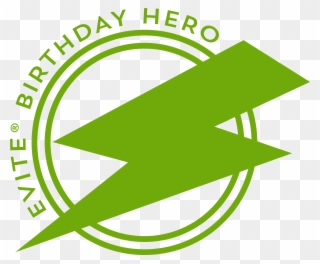 Evite Birthday Hero Badge - Vector Graphics Clipart