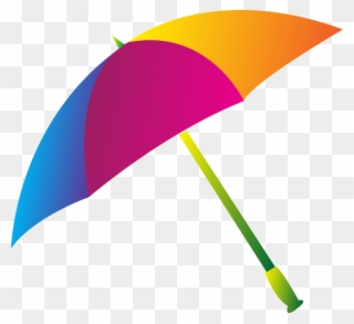 Umbrella, Color, Rain, Colorful, Water, Autumn, Nature - Guarda Sol Colorido Desenho Clipart