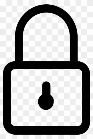 Lock Comments - Password Icon Outline Clipart
