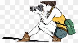 1990's Highlights - Girl With Camera Png Clipart