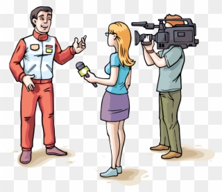 Digital Smart Media Camera Guy - Entrevistador Y Entrevistado Animado Clipart