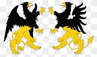 File - Heraldic Griffin - Svg - Veni Vidi Vici Coat Of Arms Clipart