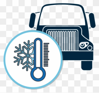 Transport Truck And Cold Weather Icons - Illustration Clipart