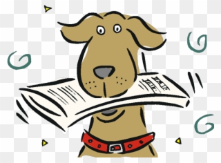 Journalist Clipart Periodico - Dog With Newspaper In Mouth - Png Download