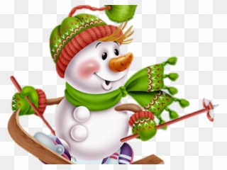 Snowman Clipart Christmas Tree - Patron Bonhomme De Neige - Png Download