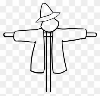 How To Draw Scarecrow - Scarecrow Drawing Clipart