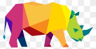 Trendy Rhino Clipart