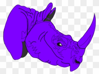 Purple Clipart Rhino - Purple Rhino Clipart - Png Download