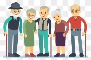 Illustration Of Happy Retirement People Smiling After - Old Men Group Cartoon Clipart