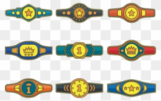 Championship Belt Champion Trophy Transprent - Cinturon Boxeo Png Clipart