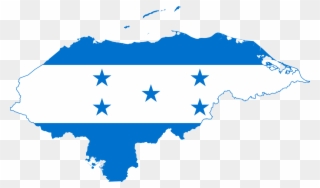 Honduras Flag Map Clipart