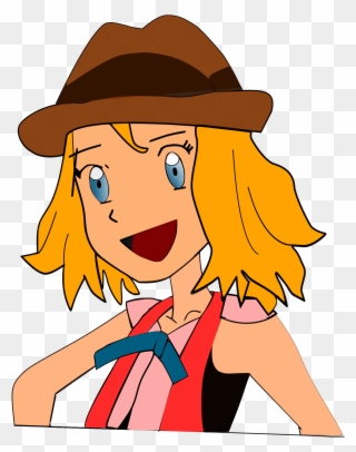 Chick Clipart Girl - Cartoon Girl In A Hat - Png Download