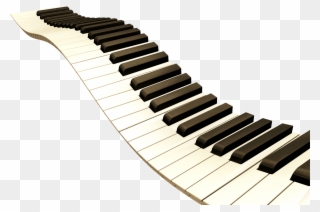 Piano Keys Clipart Png - Wavy Piano Keys Transparent Png