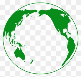 Travel, Earth, Green, Globe, Pacific Ocean - Pacific Ocean Globe Png Clipart