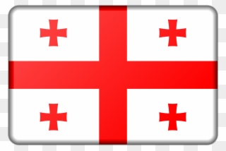 Big Image - Georgia Flag Flat Clipart