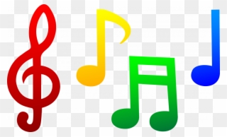 Headphone Clipart Preschool Music - Colorful Music Notes Clipart - Png Download