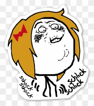 Fap Fap Schlick Chic Rage Face Sticker - Fap Meme Clipart
