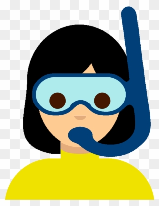 Scuba-diving Girl Emoji - Emoji Clipart