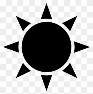 Black Sun Icon Transparent Clipart