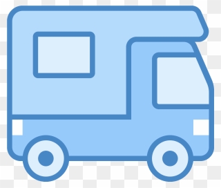 The Icon Is A Very Simplified Depiction Of An Rv Camper - Icon Clipart