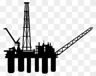 Mining And Oil Production - Oil Rig Silhouette Png Clipart