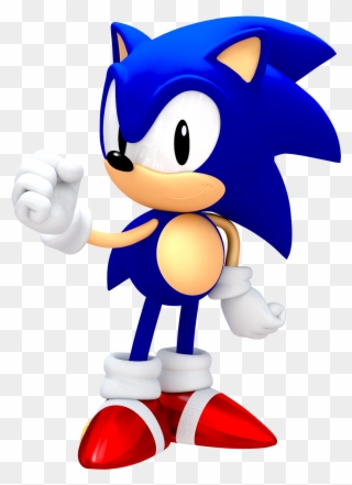 25th Anniversary Classic Sonic - Classic Sonic The Hedgehog Render Clipart