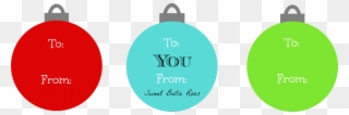 Christmas Gift Tag Template - Christmas Ornament Gift Tags Clipart