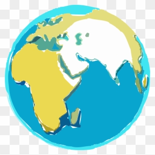 Earth Clipart Free - Globe Sketch - Png Download