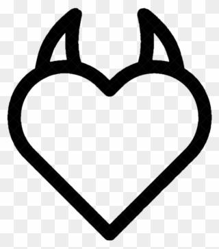 Heart With Horns Transparent Clipart