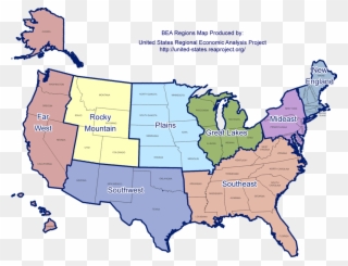 United States Regional Divisions Clipart