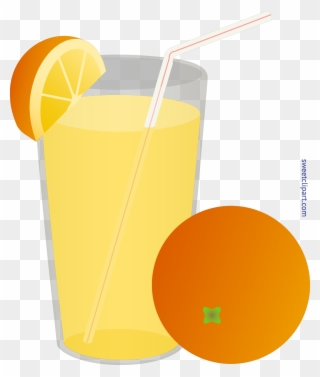Clipart Free Stock Orange Whole Wedge Clip Art Sweet - Orange Juice Art - Png Download