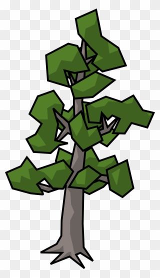 Scots Pine Tree - Tree Branch Cell Shading Clipart