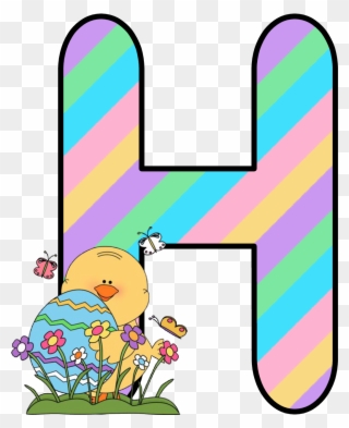 Ch B *✿* Alfabeto Easter De Kid Sparkz - Clip Art Alphabet Easter Letters With Eggs - Png Download