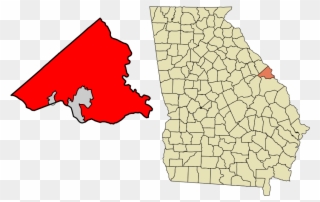 Richmond County Georgia Incorporated And Unincorporated - Richmond County Georgia Map Clipart