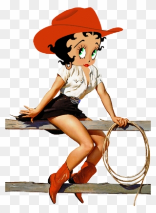 Betty Boop, - Gil Elvgren Pin Up Cowgirl Clipart