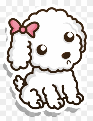 French Drawing Cute Clip Stock - Funny Puppies - Png Download