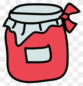 Berry Jam Icon - Cartoon Jar Png Clipart