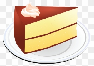 Free Clipart Of A Layered Vanilla Cake With Chocolate - Clip Art Of Vanilla Cake - Png Download