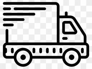It's A Drawing Of A Moving Van - Pengiriman Mobil Icon Png Clipart