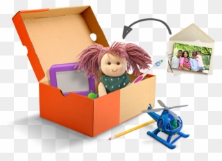 Shoebox With Toys2 - Samaritan's Purse Shoebox Top Clipart