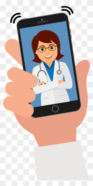 Connect One On One With A Doctor On Your Phone, Tablet - Gadget Clipart