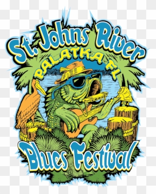 T-shirt Illustration For The St Johns River Blues Festival, - Blues Festival Art Clipart