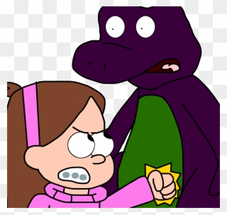 Barney And Friends Clip Art - Punches Barney - Png Download