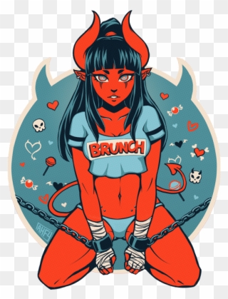 Iahfy Artist Succubus Synth Illustrations Pinterest - Demon Girl Brunch Clipart