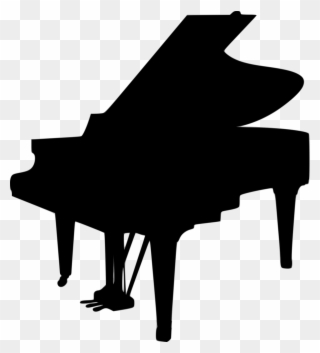 Onlinelabels Clip Art - Baby Grand Piano Silhouette - Png Download