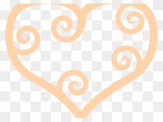 Peach Clipart Heart - Clip Art - Png Download