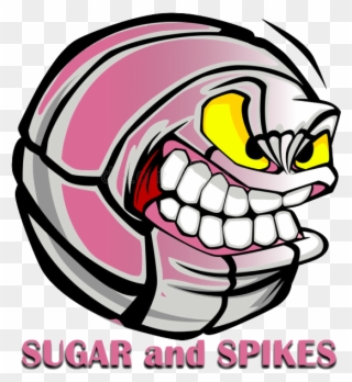 12u Sugar And Spike - Volleyball With A Face Clipart