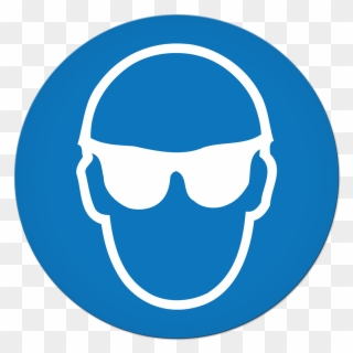 Iso Mandatory Safety Sign - Safety Glasses Required Clipart