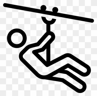 This Icon Depicts Ziplining - Zip Line Png Clipart